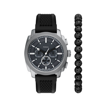 Montre FOSSIL machine homme bracelet silicone noir