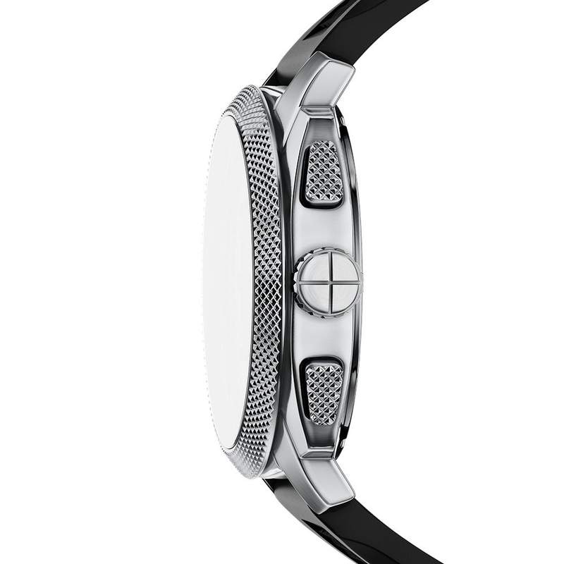 Montre FOSSIL machine homme bracelet silicone noir - vue D1