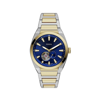 Montre FOSSIL automatic homme automatique, bracelet acier inoxydable bicolore jaune