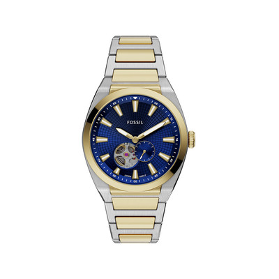 Montre FOSSIL automatic homme automatique, bracelet acier inoxydable bicolore jaune - vue 1