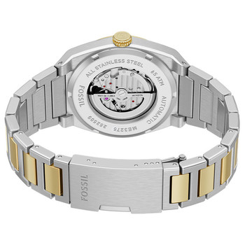 Montre FOSSIL automatic homme automatique, bracelet acier inoxydable bicolore jaune