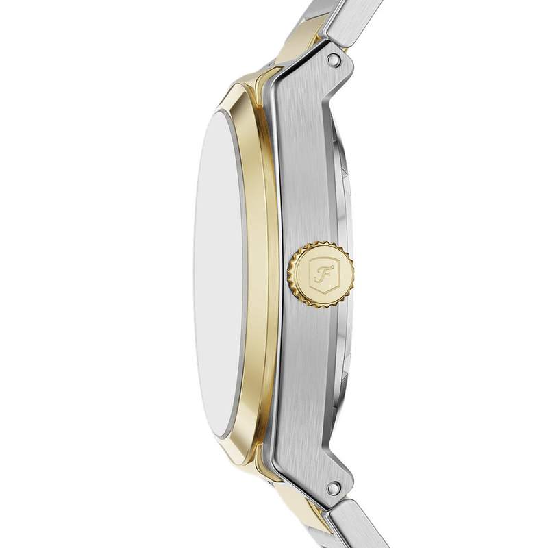Montre FOSSIL automatic homme automatique, bracelet acier inoxydable bicolore jaune - vue D1
