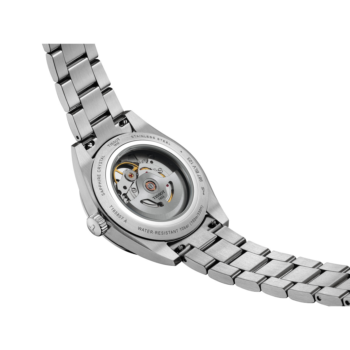 Montre TISSOT gentlemen homme automatique, bracelet acier inoxydable - vue D2