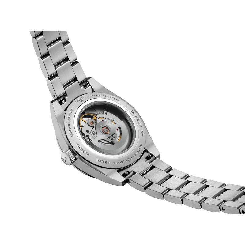 Montre TISSOT gentlemen homme automatique, bracelet acier inoxydable - vue D2