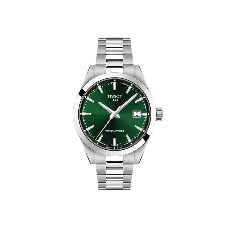 Montre TISSOT gentlemen homme automatique, bracelet acier inoxydable - vue 1
