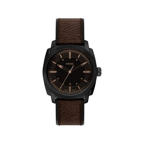 Montre FOSSIL machine homme bracelet cuir marron