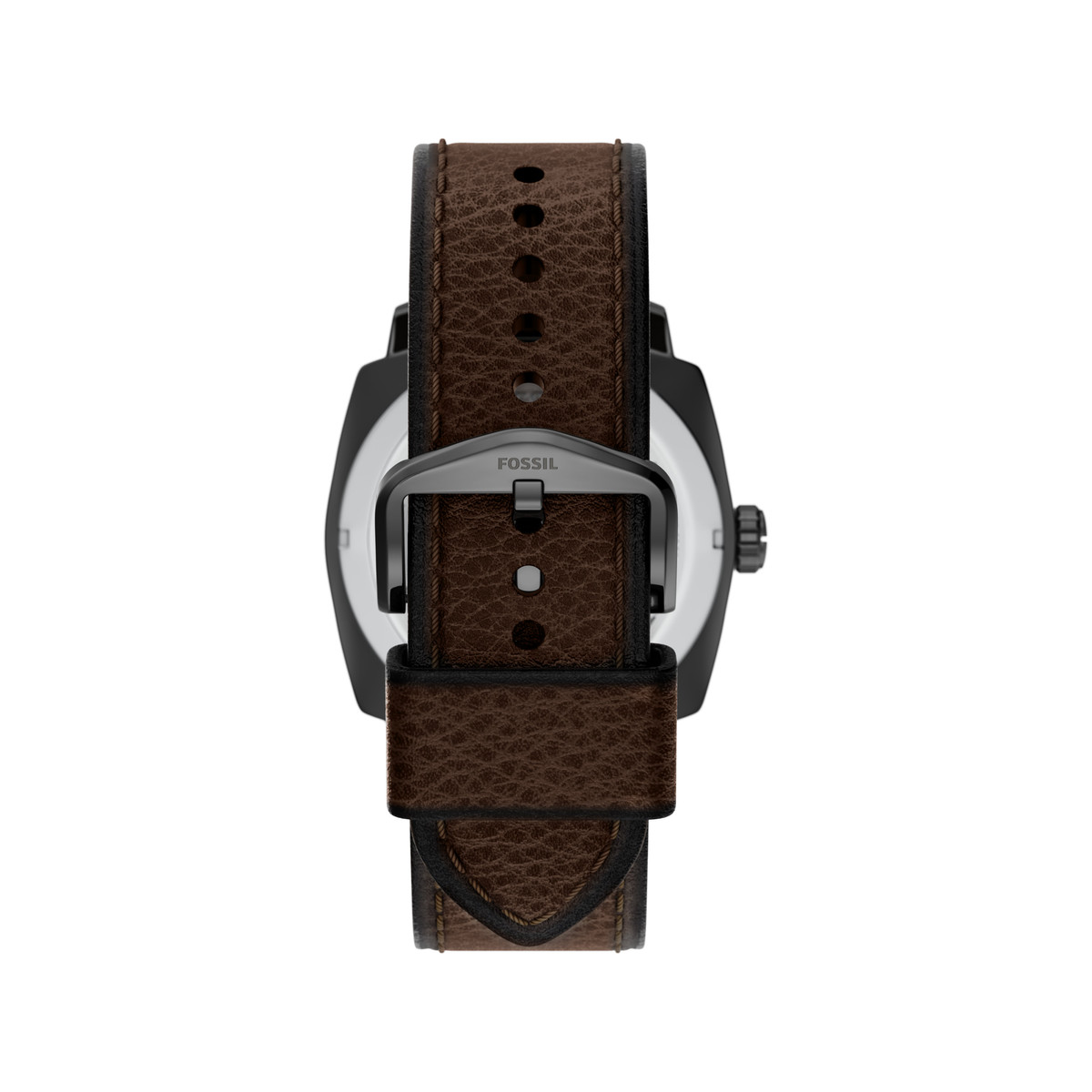 Montre FOSSIL machine homme bracelet cuir marron - vue 3