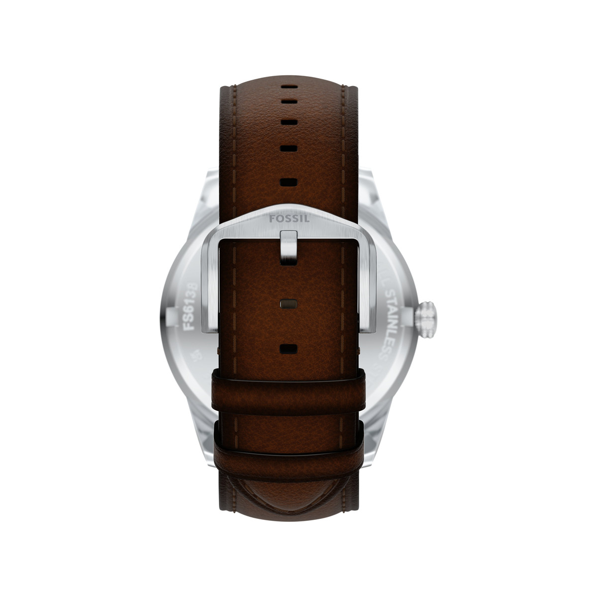 Montre FOSSIL pearson homme bracelet cuir marron - vue 3