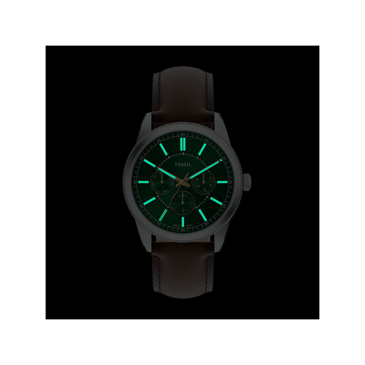 Montre FOSSIL pearson homme bracelet cuir marron - vue D4