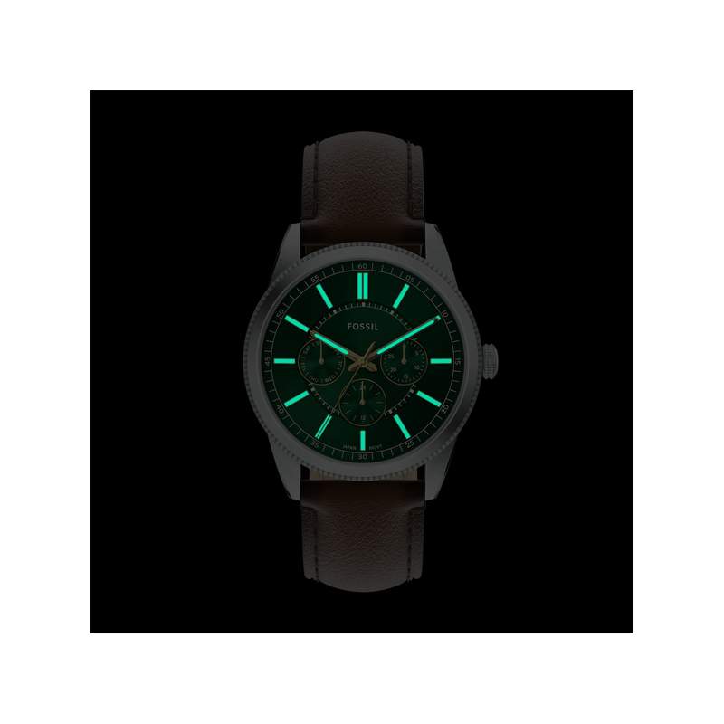 Montre FOSSIL pearson homme bracelet cuir marron - vue D4