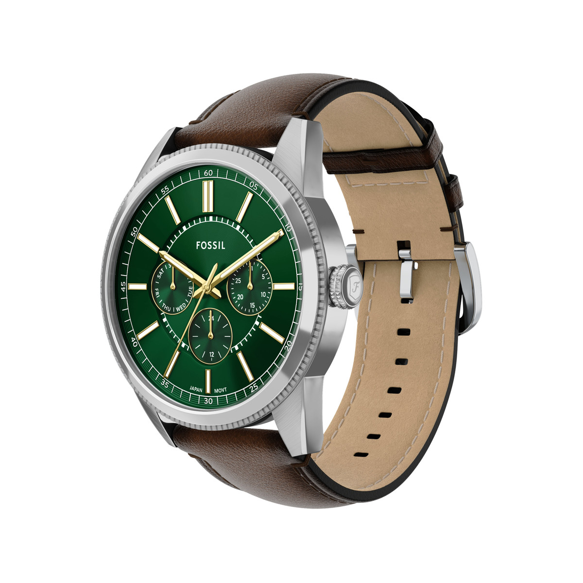 Montre FOSSIL pearson homme bracelet cuir marron - vue D5
