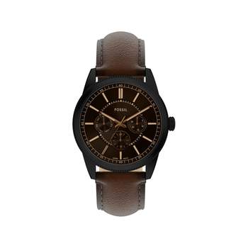 Montre FOSSIL pearson homme bracelet cuir marron