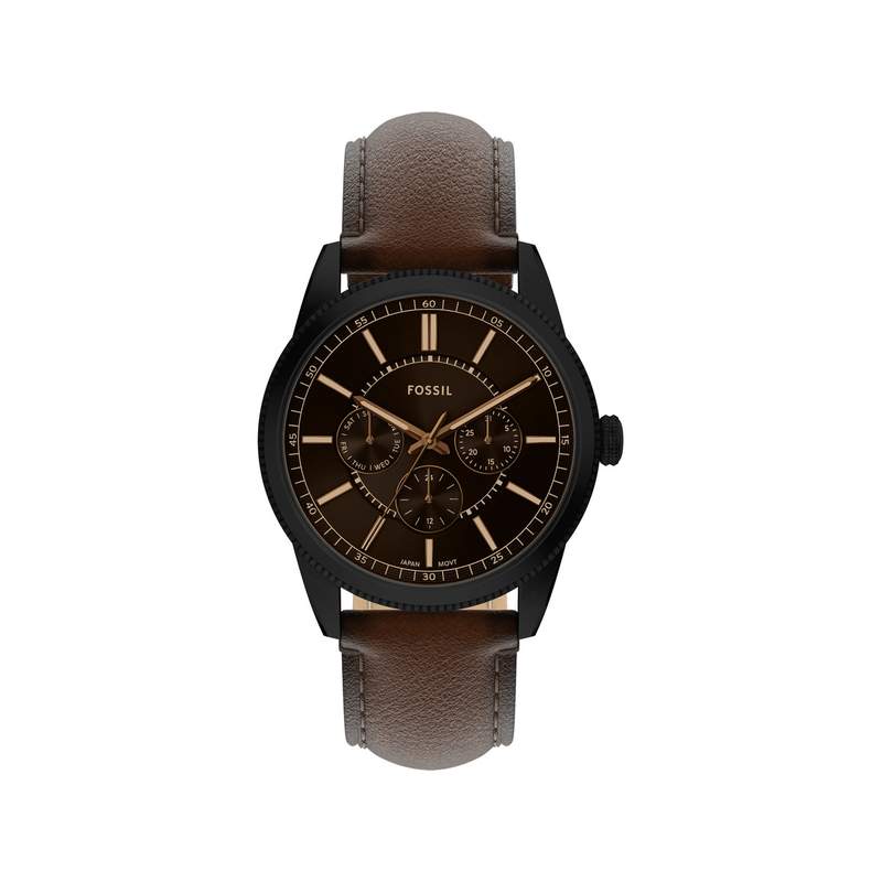 Montre FOSSIL pearson homme bracelet cuir marron - vue 1