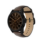 Montre FOSSIL pearson homme bracelet cuir marron - vue D5