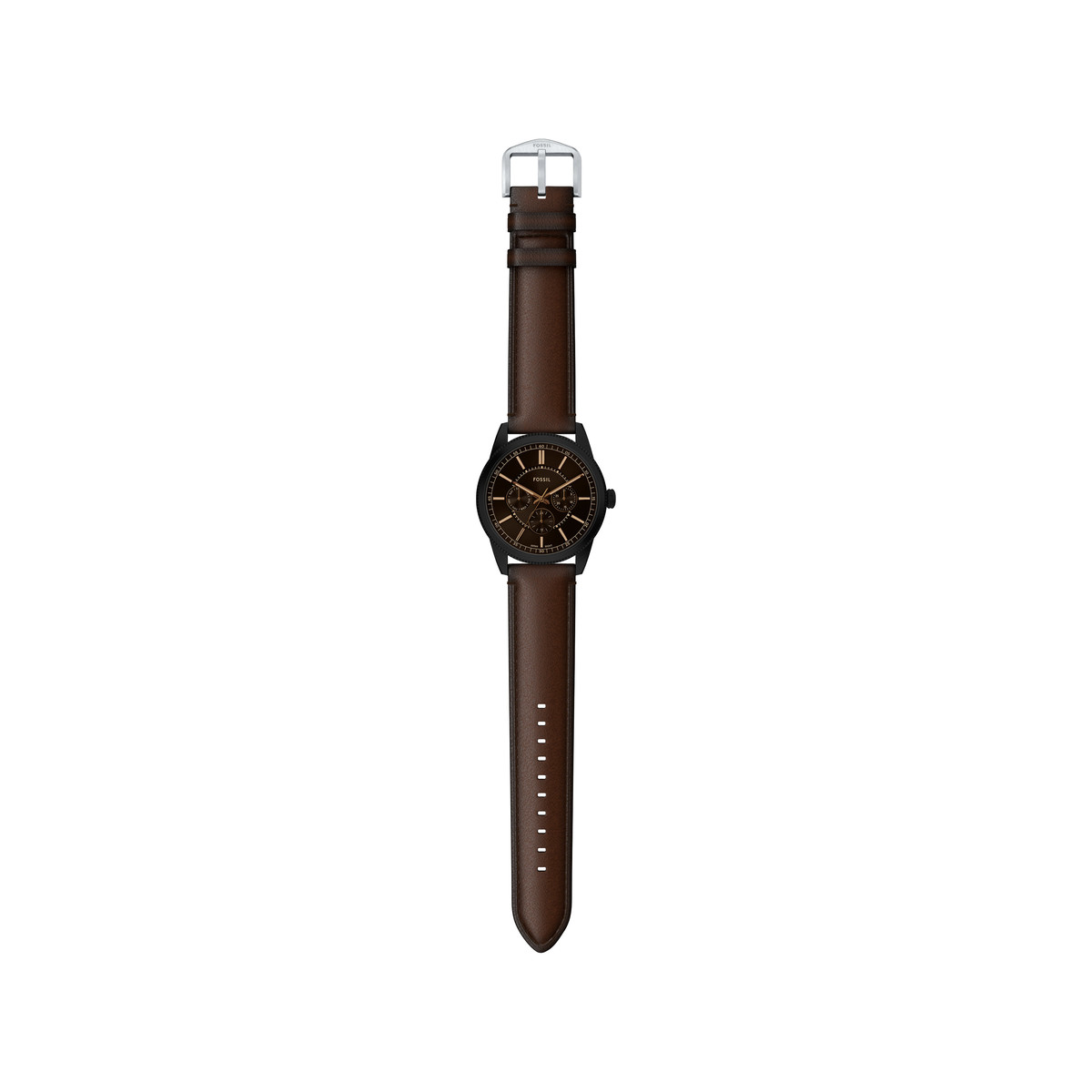 Montre FOSSIL pearson homme bracelet cuir marron - vue D6