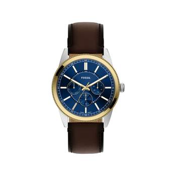 Montre FOSSIL pearson homme bracelet cuir marron