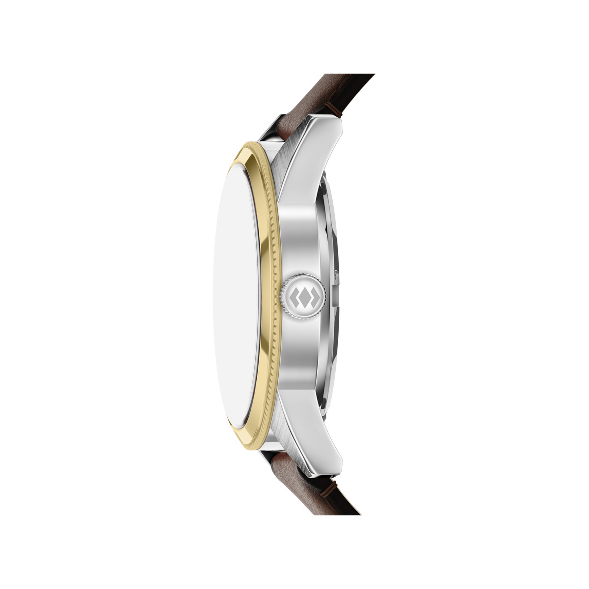 Montre FOSSIL pearson homme bracelet cuir marron - vue 2
