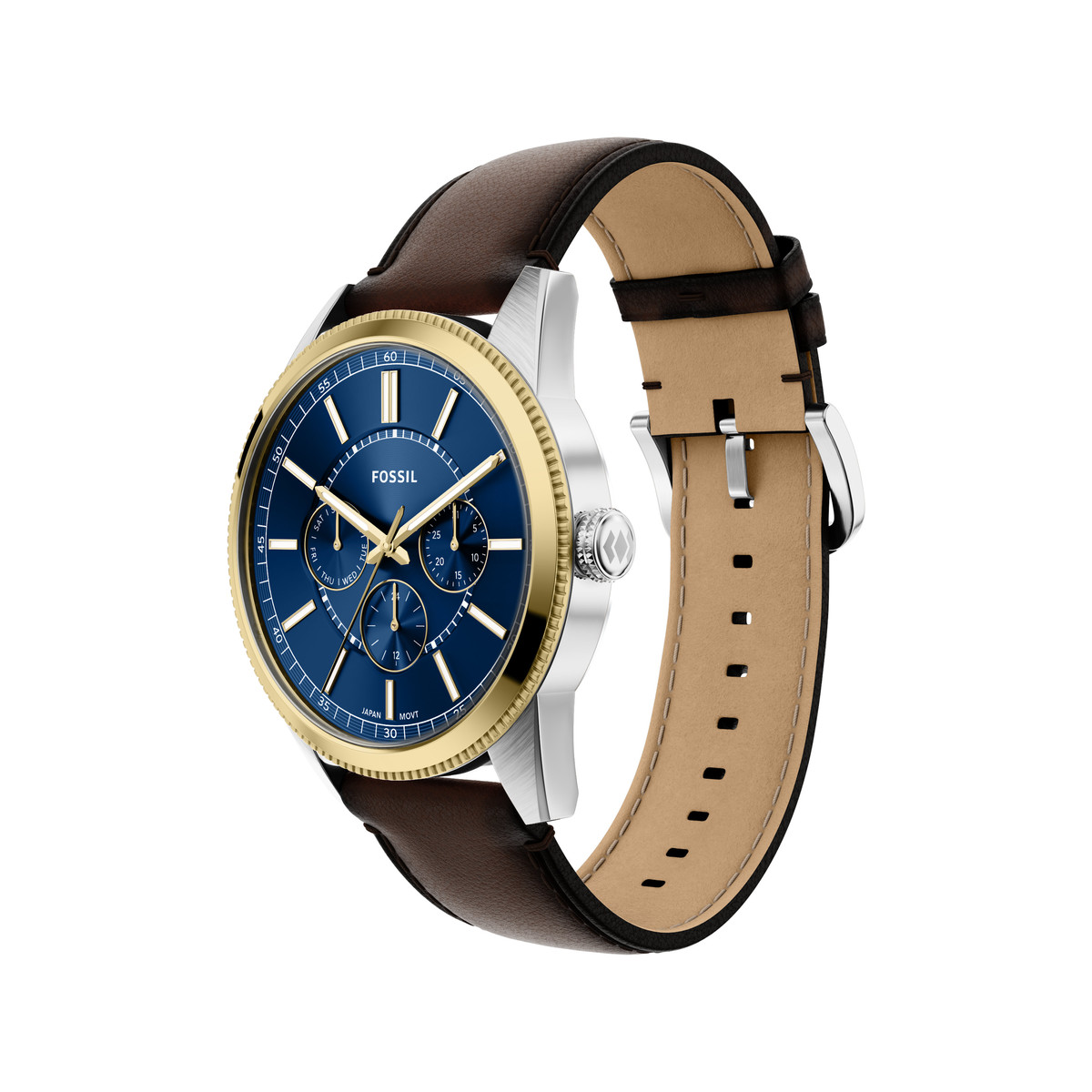 Montre FOSSIL pearson homme bracelet cuir marron - vue D5