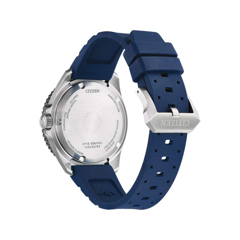 Montre CITIZEN promaster homme solaire bracelet caoutchouc bleu - vue 3