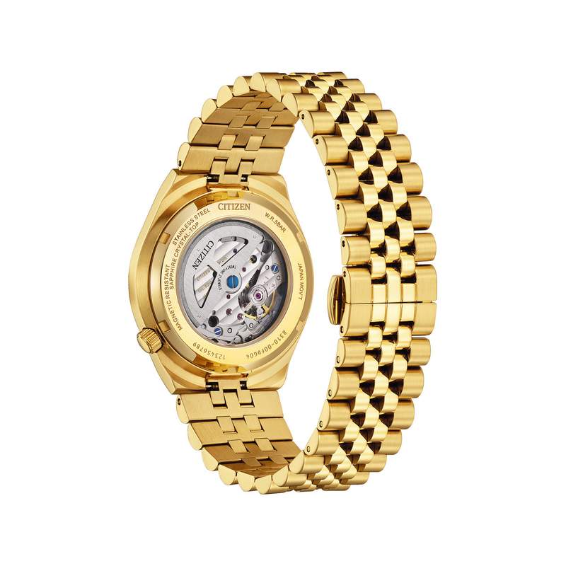 Montre CITIZEN tsuyosa 60 homme automatique bracelet acier inoxydable doré - vue 3