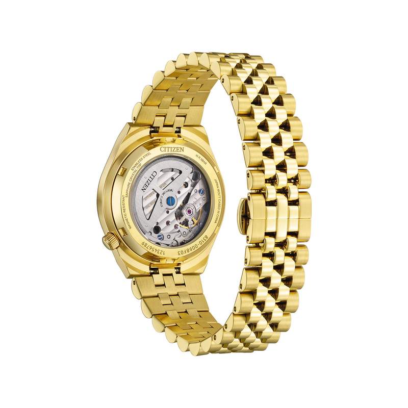 Montre CITIZEN tsuyosa 60 homme automatique bracelet acier inoxydable doré - vue 3