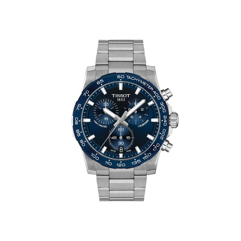 Montre TISSOT homme bracelet acier inoxydable gris - vue 1