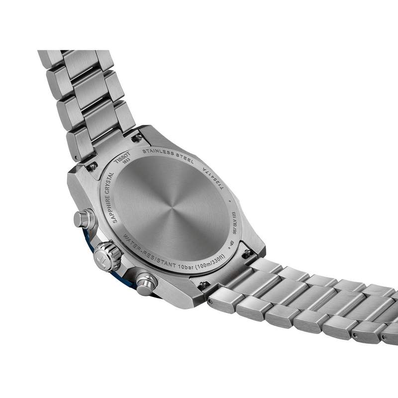 Montre TISSOT homme bracelet acier inoxydable gris - vue D2
