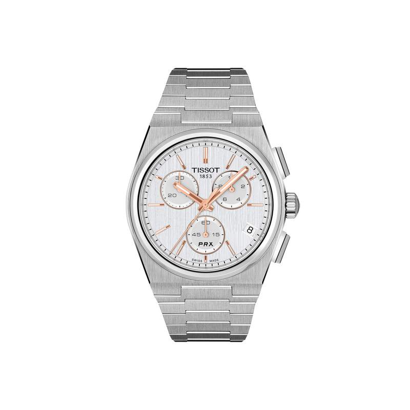 Montre TISSOT homme bracelet acier inoxydable gris - vue 1