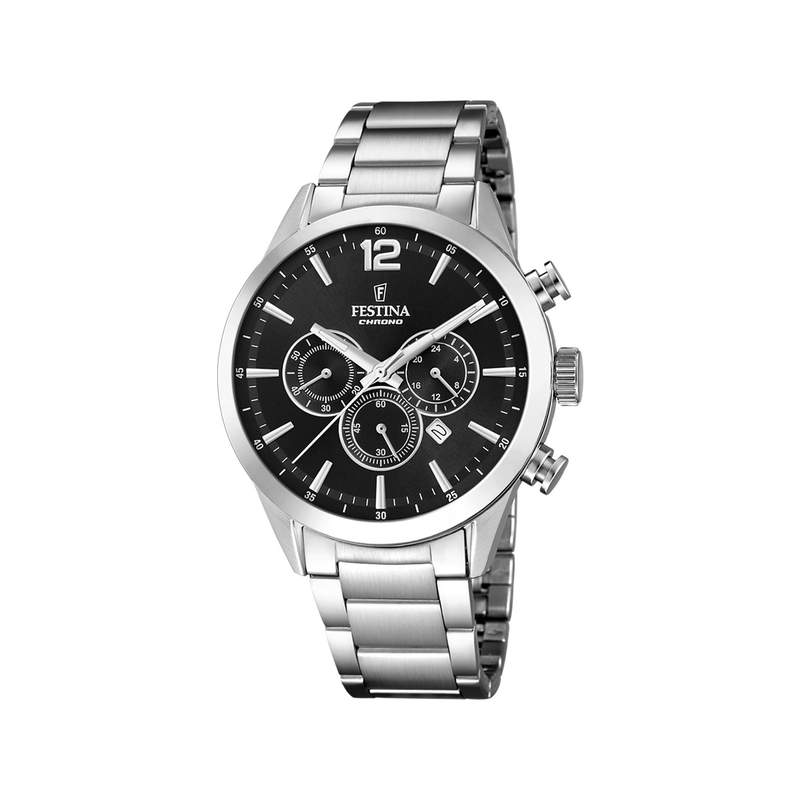 Montre FESTINA homme bracelet acier inoxydable gris - vue 1