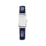 Bracelet HERBELIN Antarès femme cuir simple bleu croco laqué - vue 1