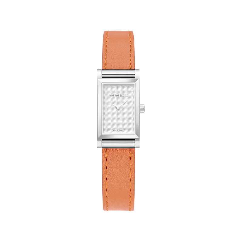 Bracelet HERBELIN Antarès femme cuir simple orange - vue 1