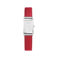 Bracelet HERBELIN Antarès femme cuir simple rouge coquelicot