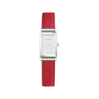 Bracelet HERBELIN Antarès femme cuir simple rouge coquelicot - vue 1