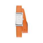 Bracelet HERBELIN Antarès femme cuir double tour orange - vue 1