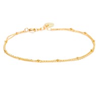 Chaine cheville Stella double Or jaune