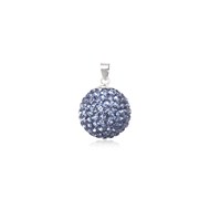 Pendentif  strass bleu clair - 1cm diamètre