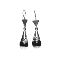 boucles d'oreilles touareg argent agate noire