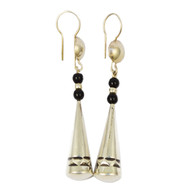 boucles d'oreilles touareg, agate noire