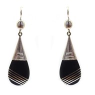Boucle d'oreille touareg goutte ébène