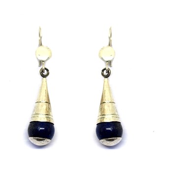 boucles d'oreille ethnique en lapis lazuli