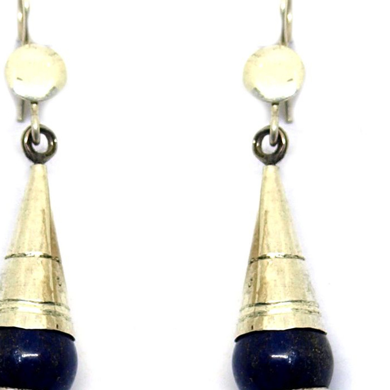 boucles d'oreille cone lapis lazuli - vue 2