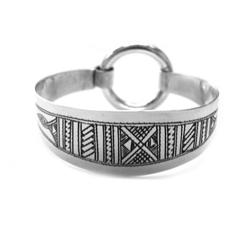 Grote etnische zilveren armband