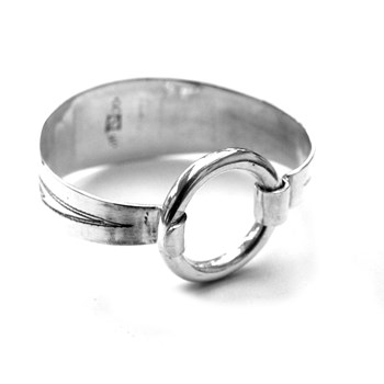 Grote etnische zilveren armband