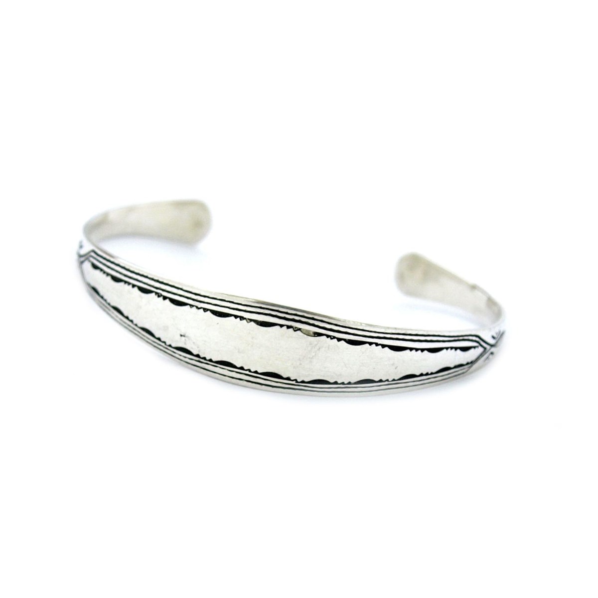 Bracelet jonc plat rigide touareg - vue 2