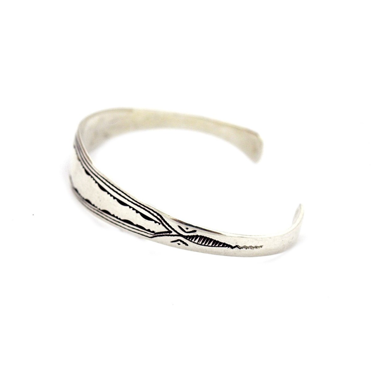 Bracelet jonc plat rigide touareg - vue 3