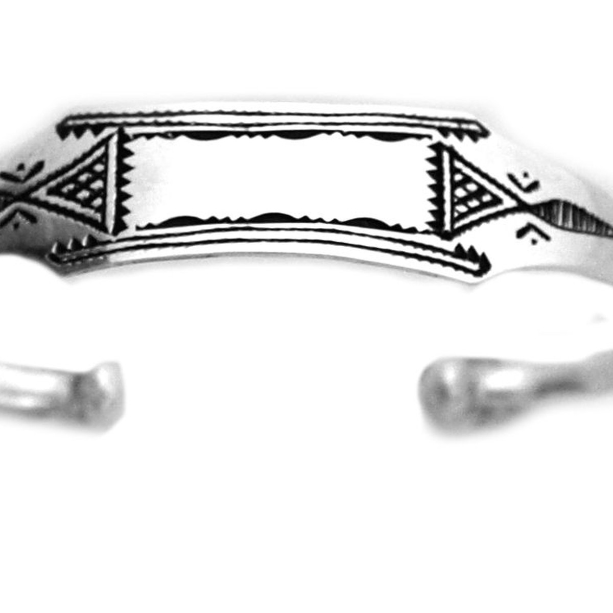 Bracelet touareg rigide plat gourmette - vue V2