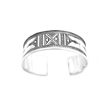 Grote gegraveerde Toeareg starre armband