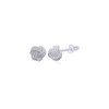 Boucles d'oreilles en argent forme noeud rond - vue V1