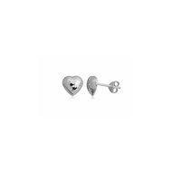 Boucles d'oreille coeur en argent