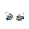 Boucles d'oreilles, créoles poisson en céramique - Modèle unique artisanal - vue V1